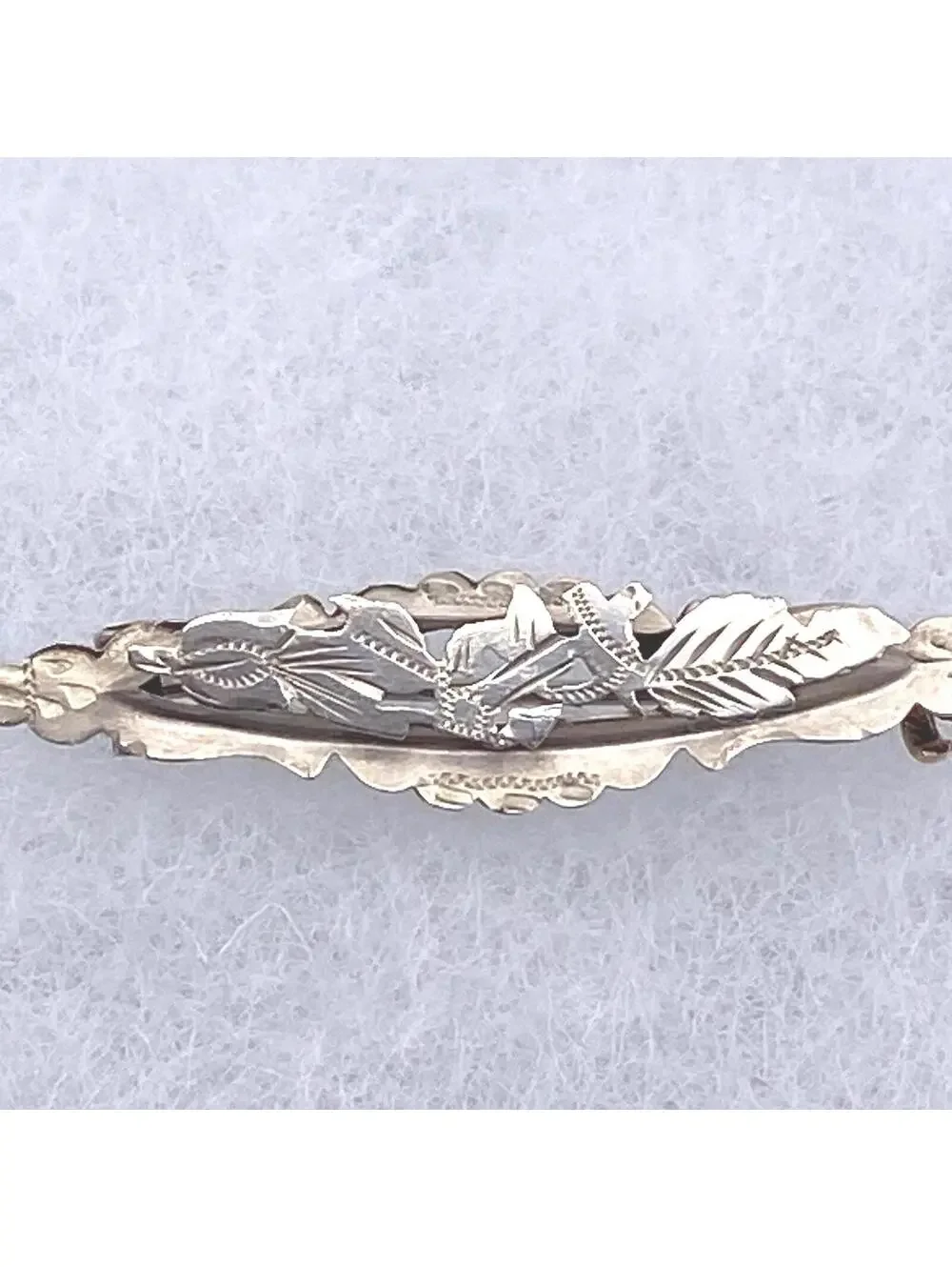 Antique Victorian Pearce & Thompson Birmingham Sterling Silver Bar Brooch.
